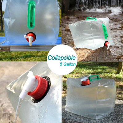 white TPU Sturdy Flexible Water Container With Spigot 10L
