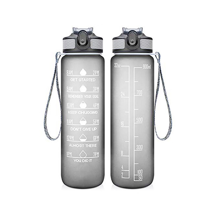 UV Heat Transfer Plastic Sports Water Bottles Round Cup Gym Sports Bottle